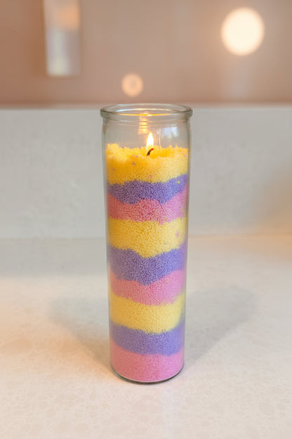 Beautiful Layered Sand Wax Candle Making Class in Pleasanton