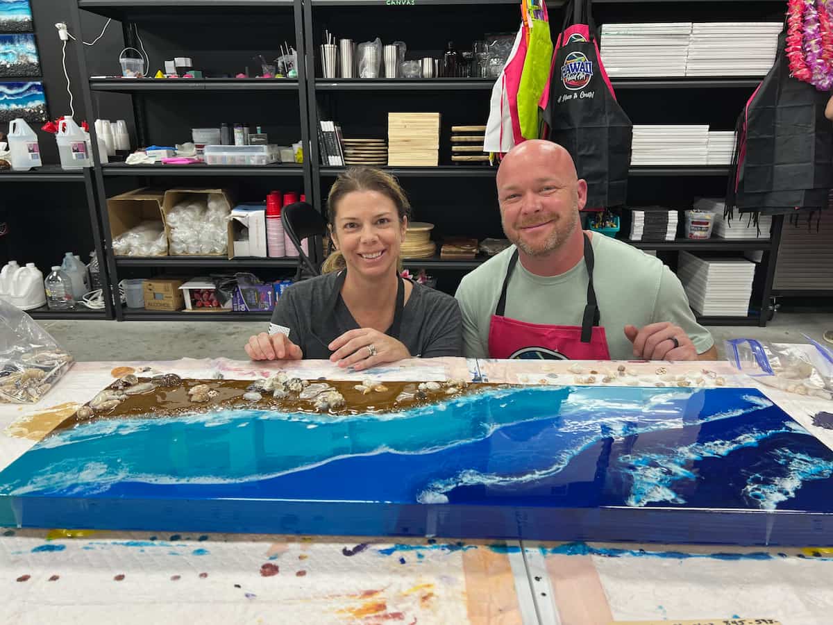 Resin Beach Scene