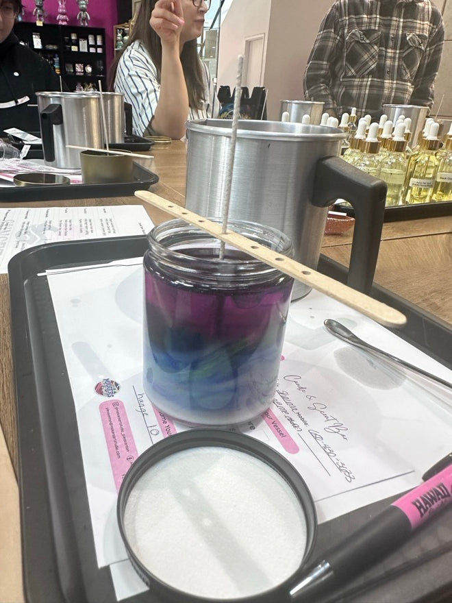 Custom candle at Makers Art Studio Pleasanton